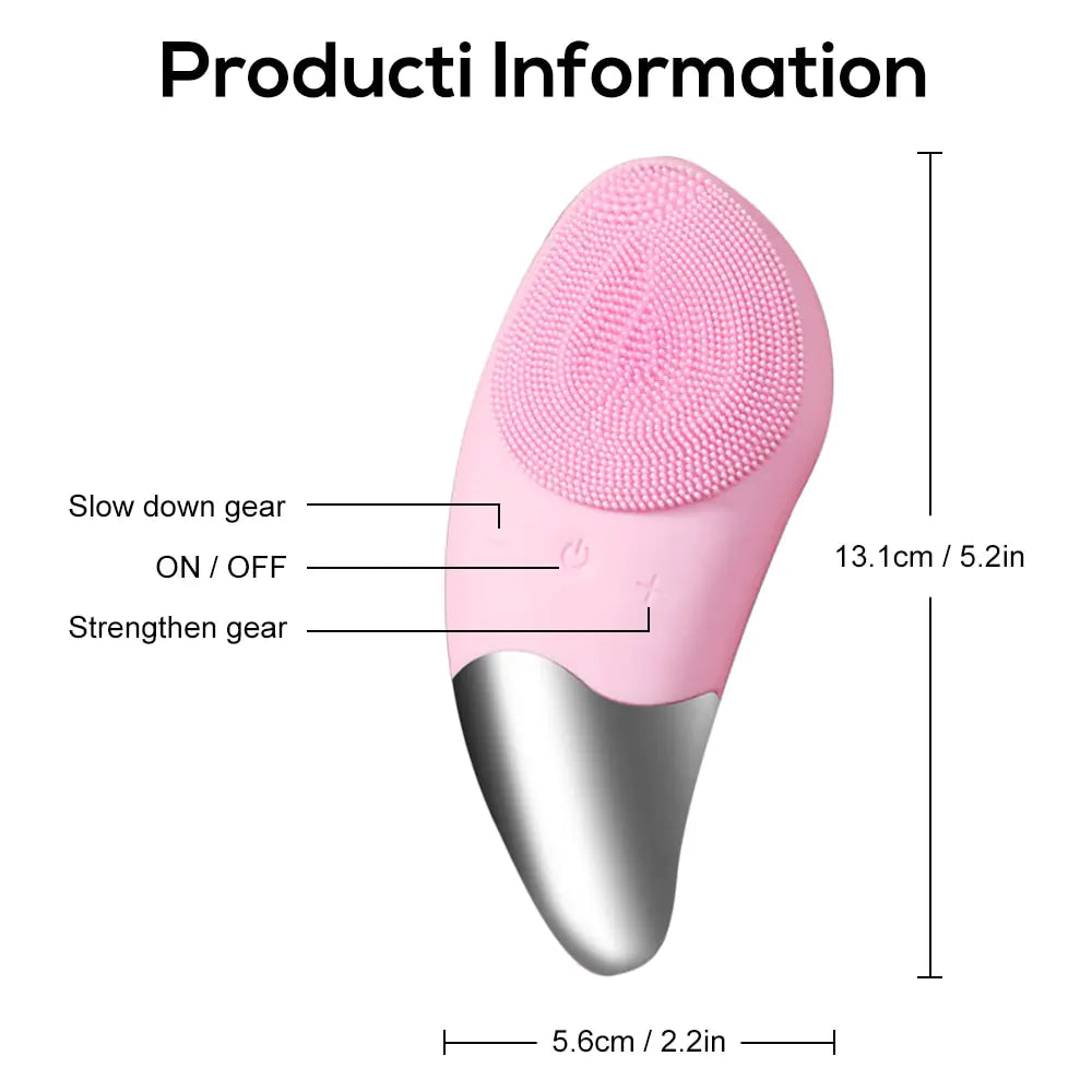 Mini Electric Face Cleanser Silicone Face Cleansing Brush