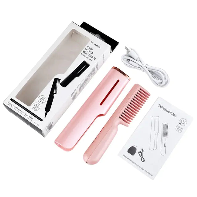 2-in-1 Electric Comb Hair Straightener