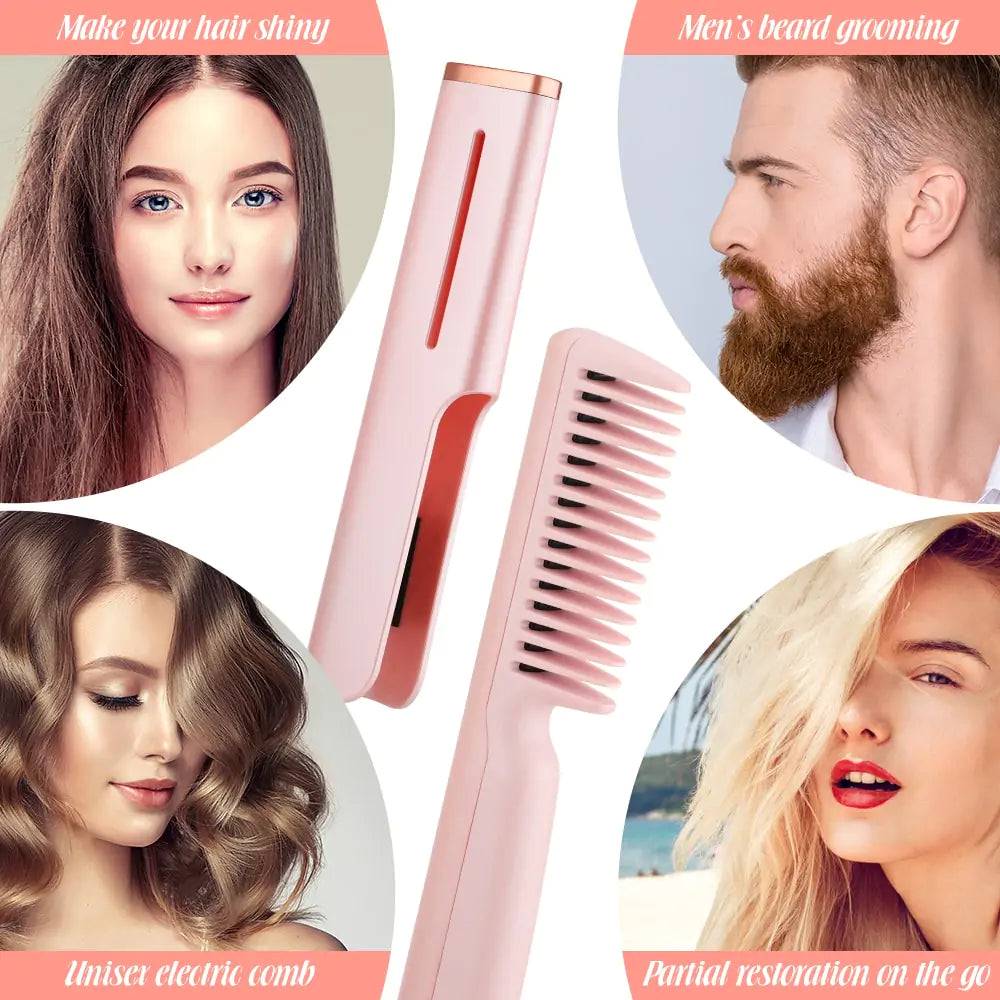 2-in-1 Electric Comb Hair Straightener